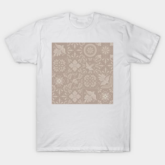 Mexican Boho Talavera Tile Pattern by Akbaly T-Shirt by Akbaly